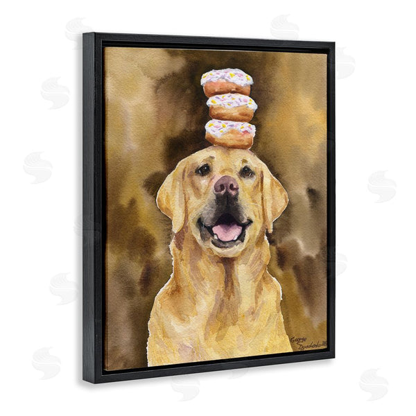 Stupell Industries George Dyachenko | Happy Golden Retriever With Donuts Wall Art