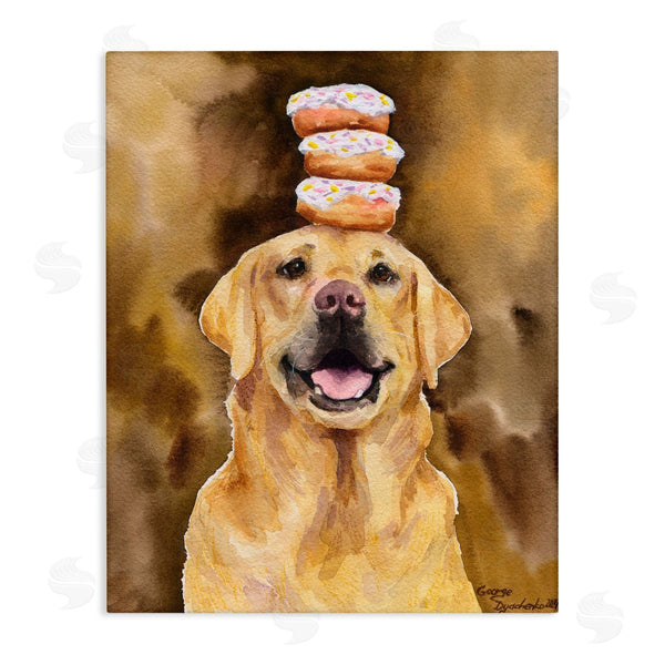 stupell industries George Dyachenko | Happy Golden Retriever with Donuts Wall Art