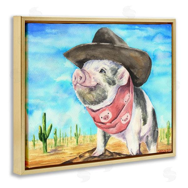 Stupell Industries George Dyachenko | Wild West Cowboy Pig