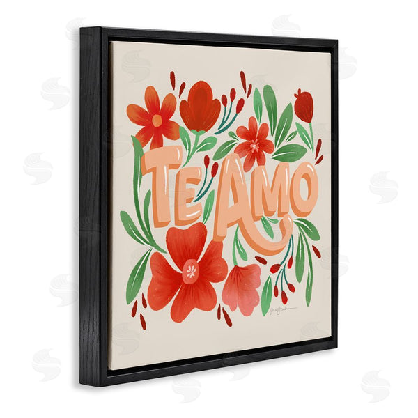 Stupell Industries Gia Graham | Te Amo Con Flores Rojas Wall Art