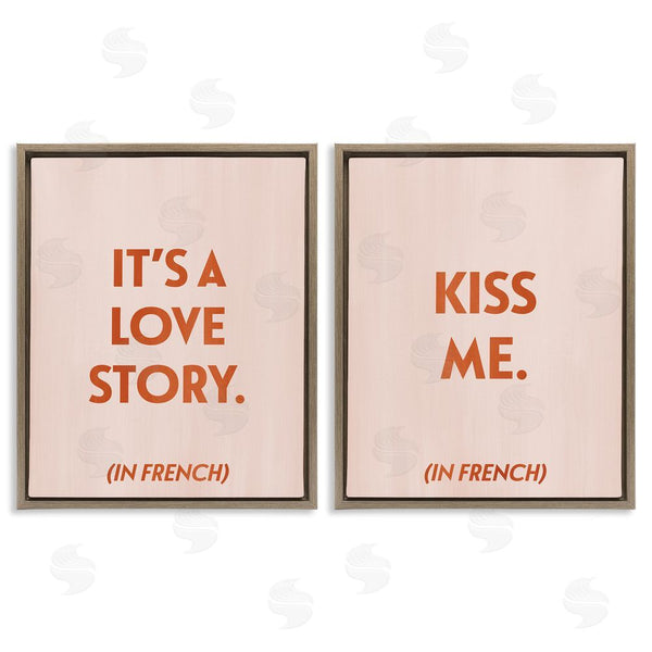 Stupell Industries Grace Popp | Modern Love Story Kiss Wall Art
