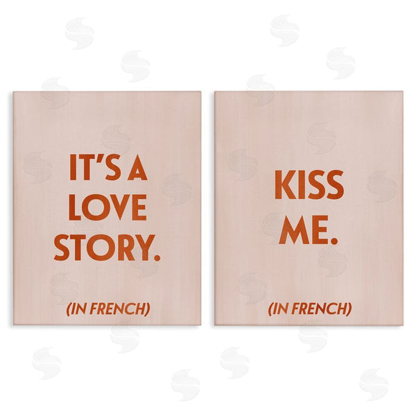 stupell industries Grace Popp | Modern Love Story Kiss Wall Art