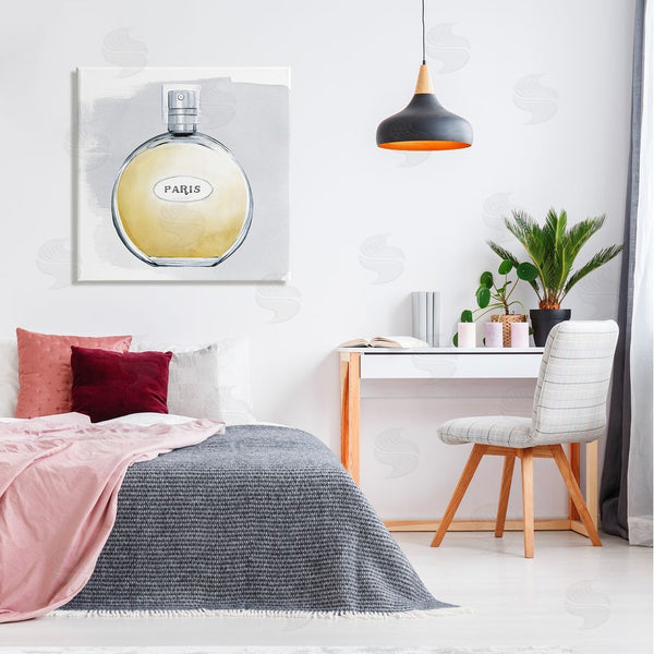 Stupell Industries Grace Popp | Paris Glam Designer Yellow Perfume Bottle Watercolor Wall Art