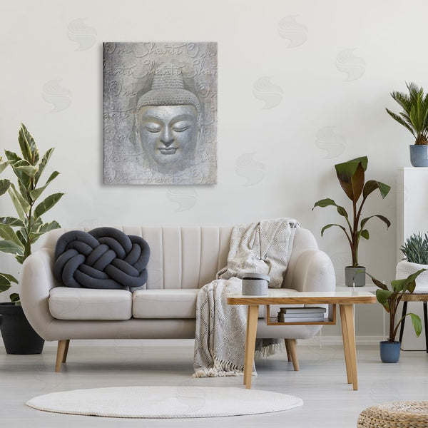 Stupell Industries Graffi*tee Studios | Layered Buddha Spiritual Words Script Om Shanti Mantra Wall Art