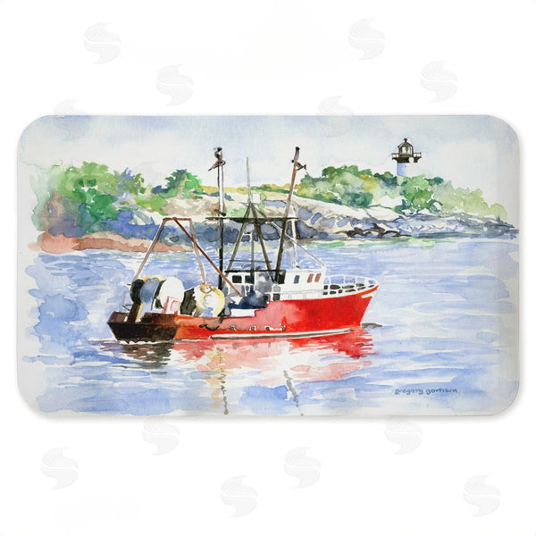 stupell industries Greg Gorham | Tranquil Drifting Boat Anti-Fatigue Mat