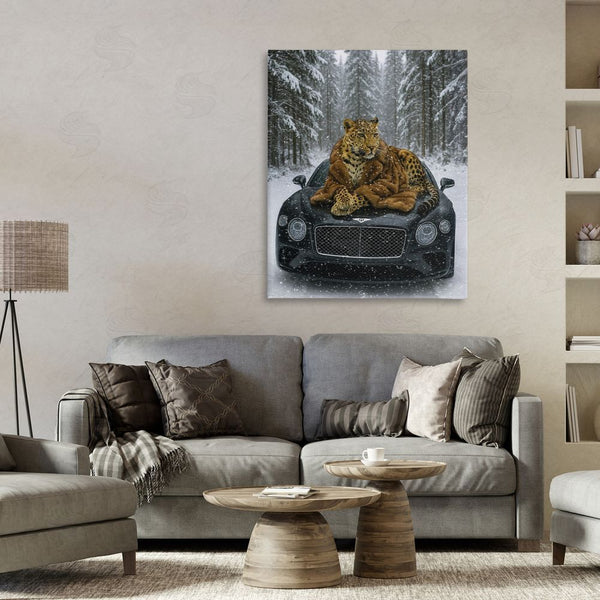 Stupell Industries Grotto Studios | Luxurious Leopard Winter Woods