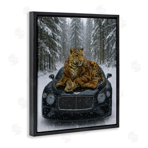 Stupell Industries Grotto Studios | Luxurious Leopard Winter Woods