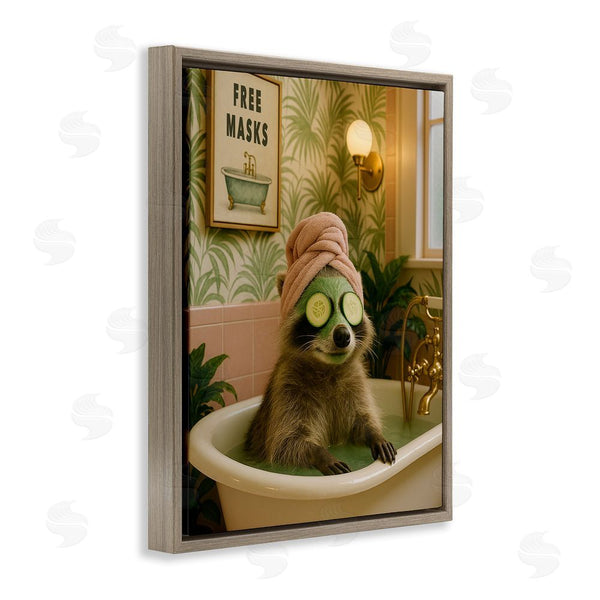 Stupell Industries Grotto Studios | Raccoon Spa Day Bath