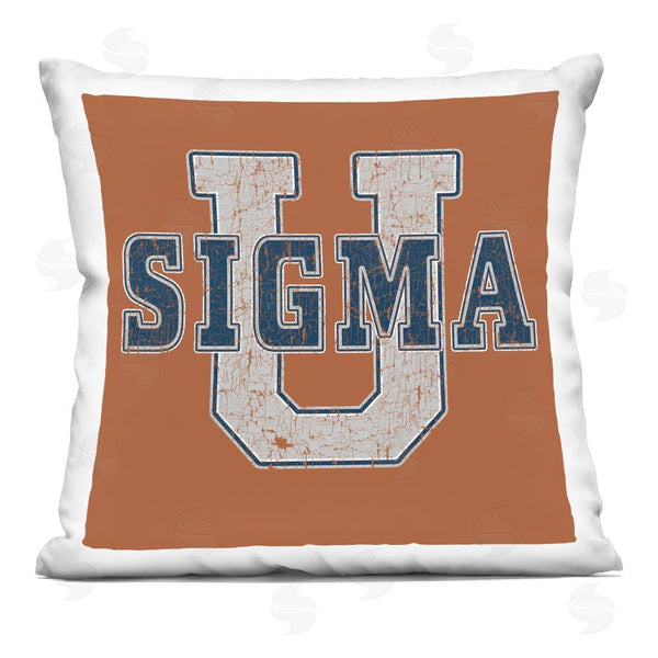 stupell industries Grotto Studios | Sigma University on Brown Throw Pillow