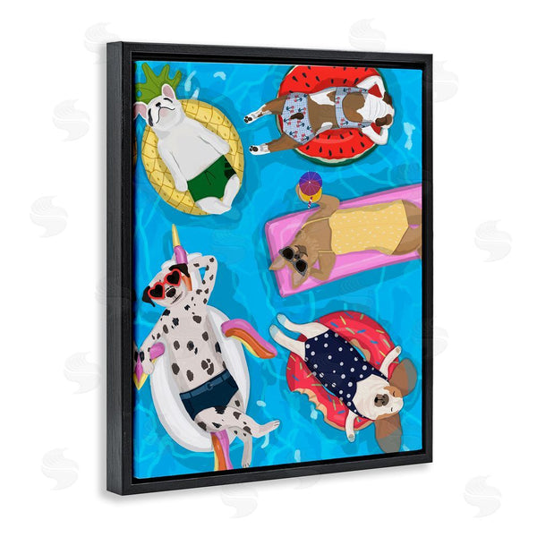 Stupell Industries Hanna Melin | Summer Sunbathing Dogs