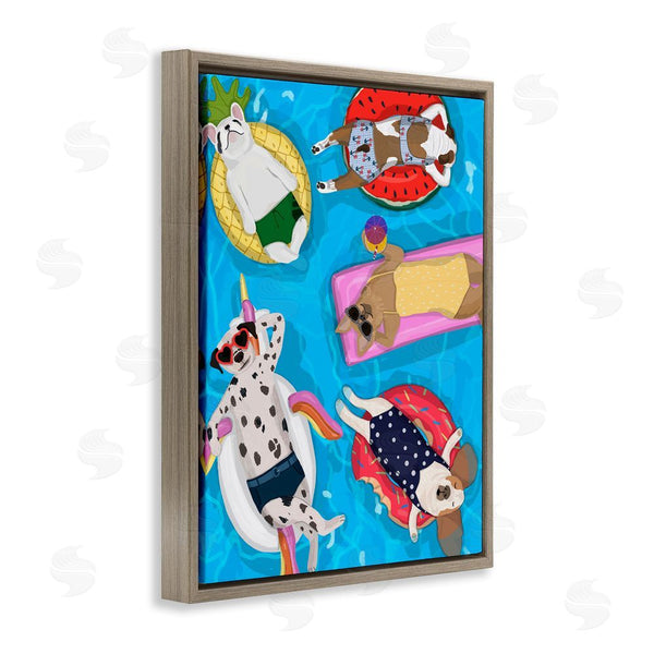 Stupell Industries Hanna Melin | Summer Sunbathing Dogs