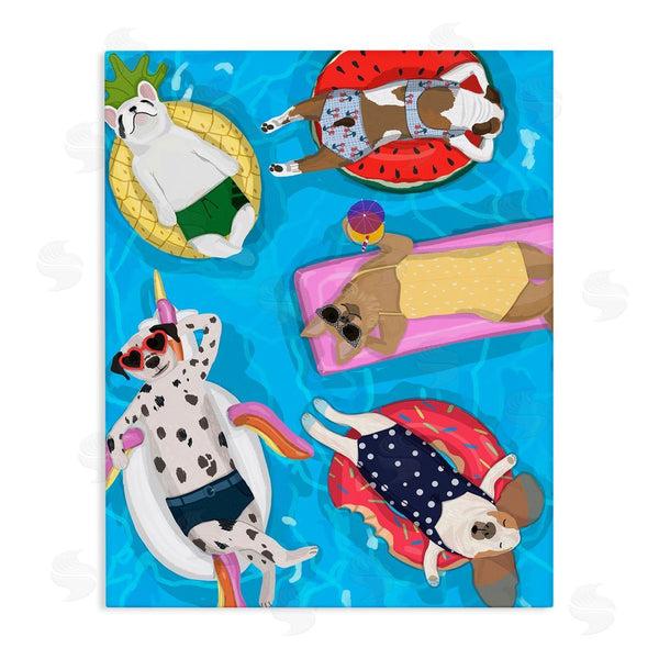 stupell industries Hanna Melin | Summer Sunbathing Dogs