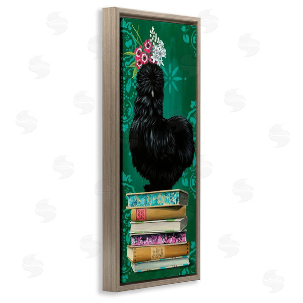 Stupell Industries Heather Gauthier | Country Chicken On Bookstack Wall Art