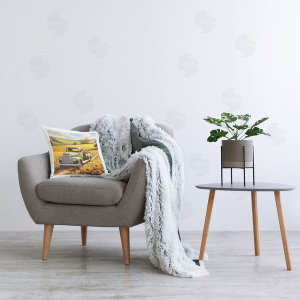 Stupell Industries Heidi Kuntz | Truck Through Sunflower Field Printed Throw Pillow