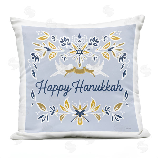 Stupell Industries House Fenway | Happy Hanukkah Doves Phrase Printed Throw Pillow
