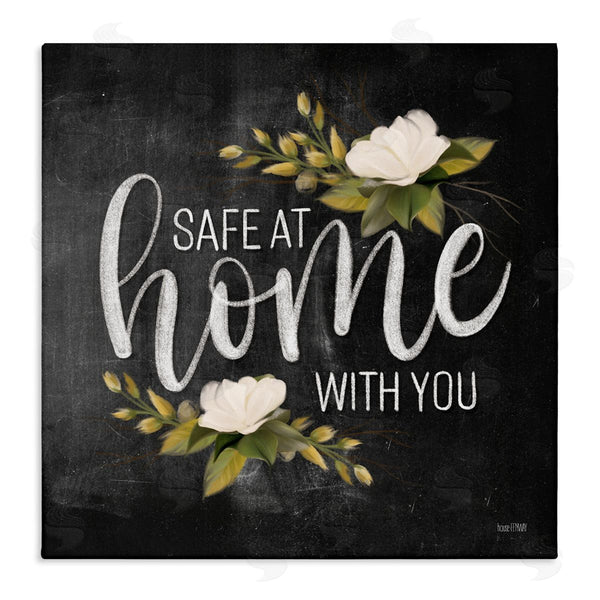 stupell industries House Fenway | Safe At Home Phrase White Florals