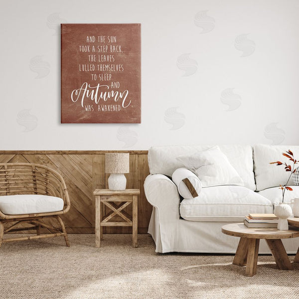 Stupell Industries Imperfect Dust | Idyllic Autumn Calligraphy Phrase Brown Rustic Background Wall Art