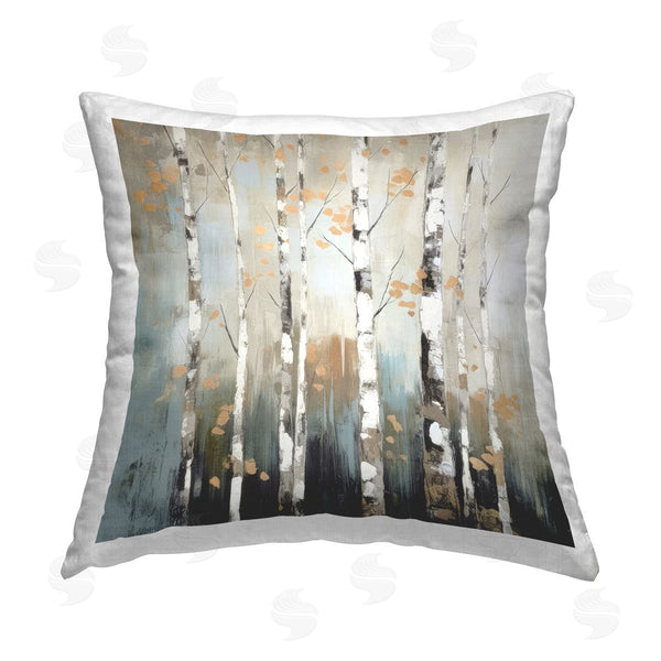 stupell industries Irena Orlov | Autumn Birch Impressions Printed Throw Pillow