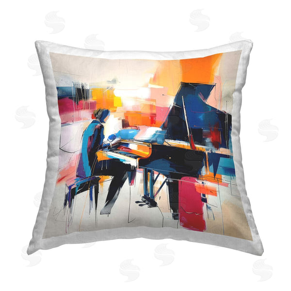 stupell industries Irena Orlov | Musical Melodies Piano Musician Printed Throw Pillow