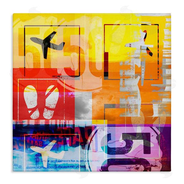 stupell industries Jan Weiss | Bold Airplanes Typography Collage