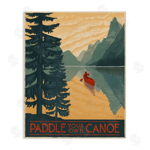 stupell industries Janelle Penner | Paddle Your Own Canoe Wall Art
