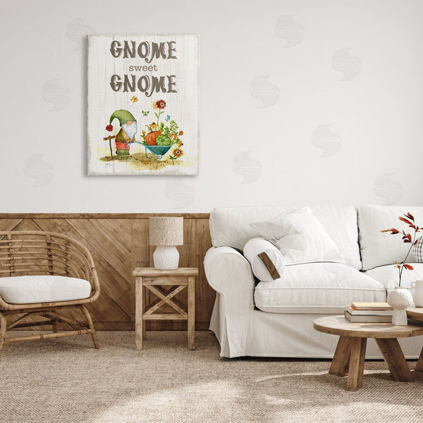 Stupell Industries Janet Tava | Sweet Gnome Floral Harvest Wall Art