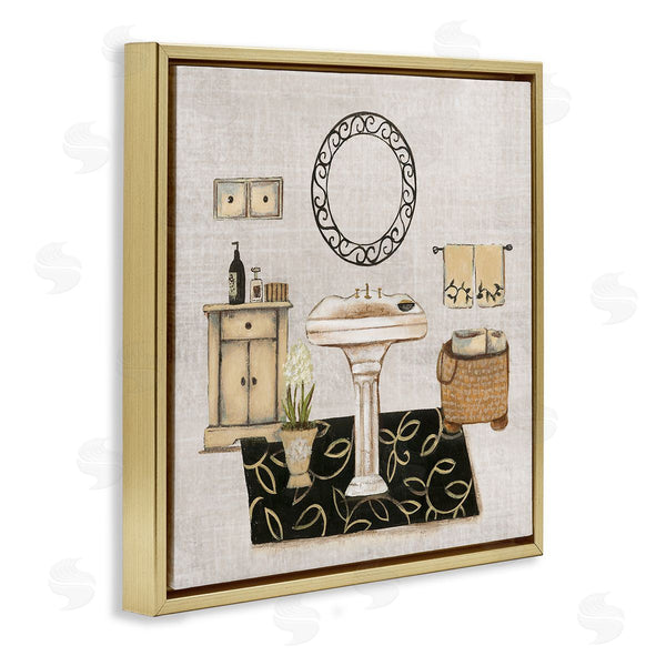 Stupell Industries Janet Tava | Vintage Luxurious Bathroom