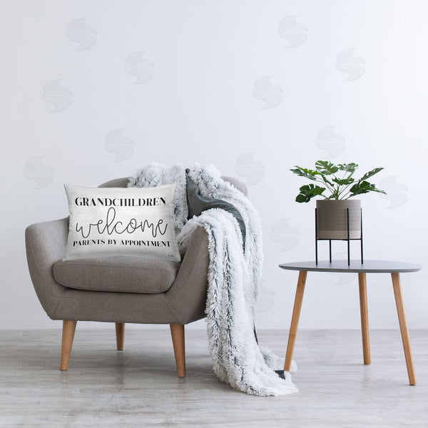 Stupell Industries Jaxn Blvd. | Grandchildren Welcome Parents By Appointment Throw Pillow