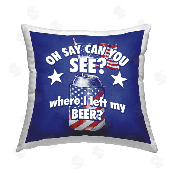 stupell industries Jedco Brands Inc. | Funny Patriotic Beer Printed Throw Pillow
