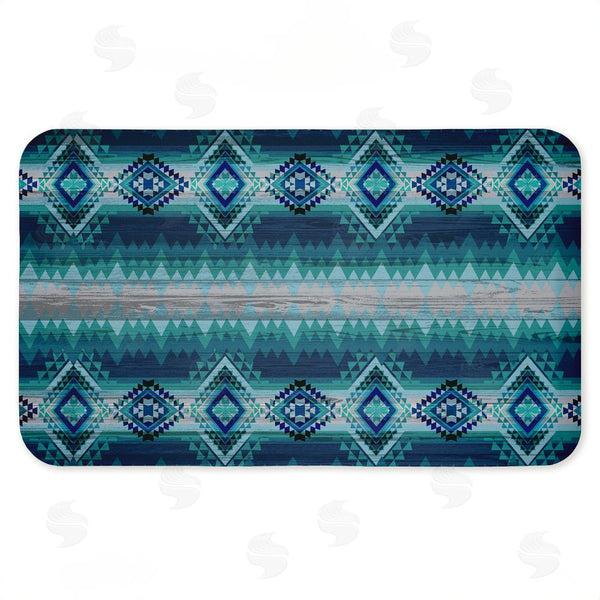 stupell industries Jennifer Ellory | Blue Boho Geometric Anti-Fatigue Mat