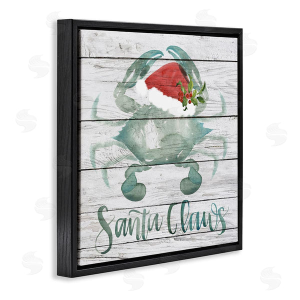 Stupell Industries Jennifer Paxton Parker | Blue Crab Nautical Christmas Pun
