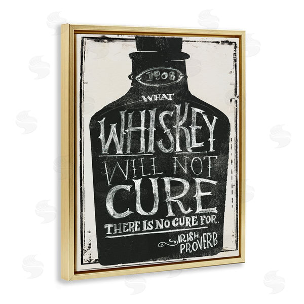 Stupell Industries Jennifer Paxton Parker | Distressed Rustic What Whiskey Won't Cure