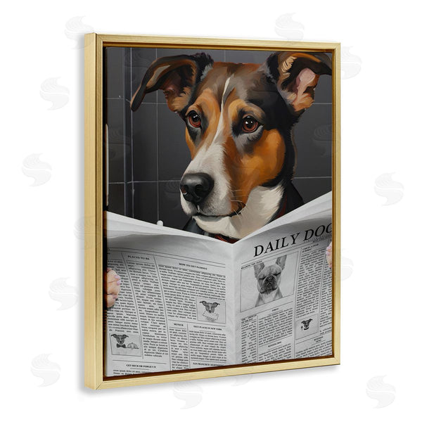 Stupell Industries Jesse Keith | Daily Poochie Bathroom Humor
