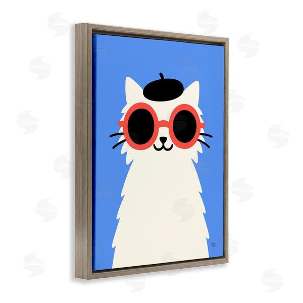 Stupell Industries Jessica Beck | Stylish French Cat Wall Art