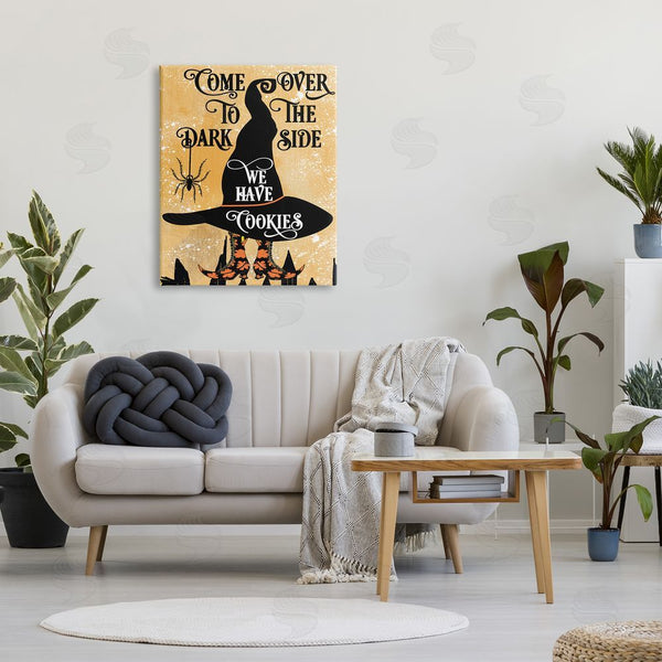 Stupell Industries Jill Meyer | Dark Side Has Cookies Festive Halloween Witch Hat Wall Art