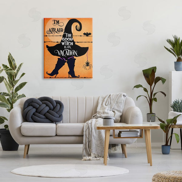 Stupell Industries Jill Meyer | Good Witch On Vacation Fun Festive Halloween Fantasy Wall Art