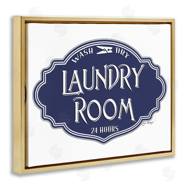 Stupell Industries Jill Meyer | Vintage Laundry Room Sign Blue