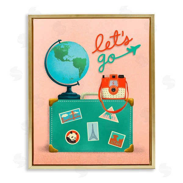 stupell industries Jilly Jack Designs | Let's Go Travel Suitcase