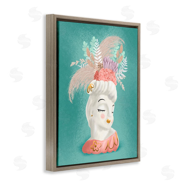 Stupell Industries Jilly Jack Designs | Vintage Lady With Boho Flowers