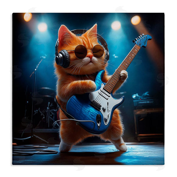 stupell industries Jim Baldwin | Cat Guitarist in Band Wall Art