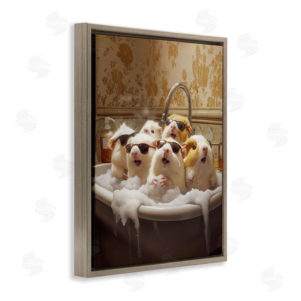 Stupell Industries Jim Baldwin | Guinea Pigs In Bubble Bath