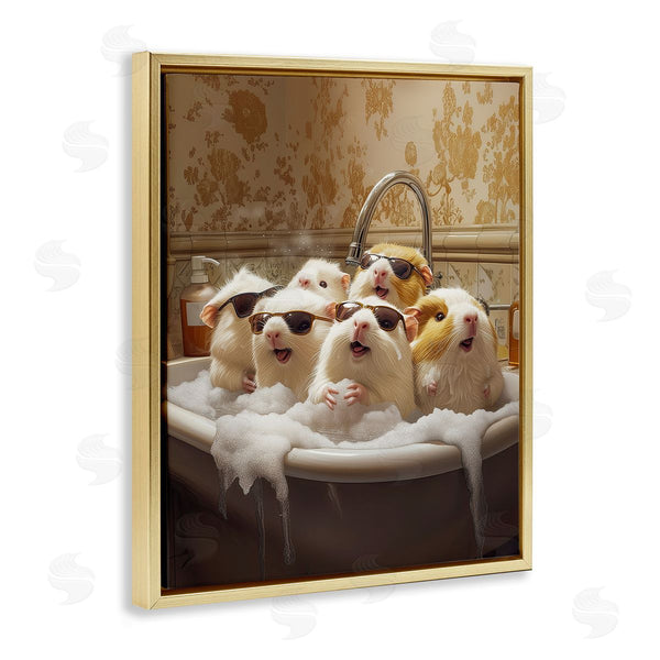 Stupell Industries Jim Baldwin | Guinea Pigs In Bubble Bath