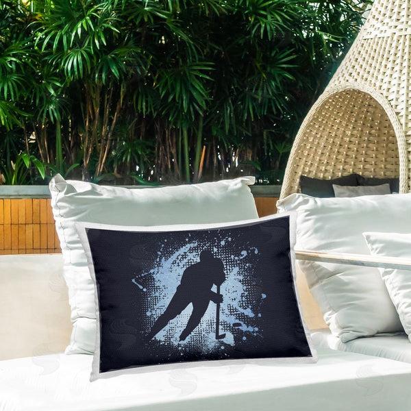 Stupell Industries Jim Baldwin | Hockey Stance Blue Splash
