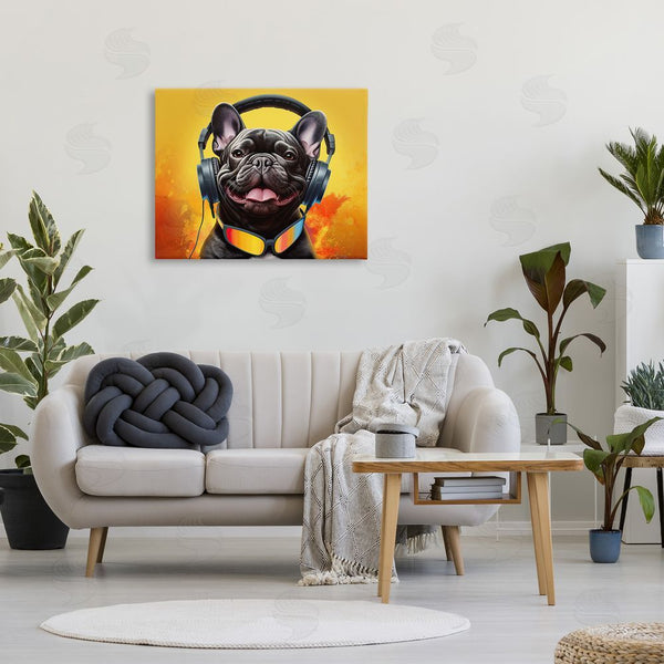 Stupell Industries Jim Baldwin | Modern Dog With Headphones Wall Art
