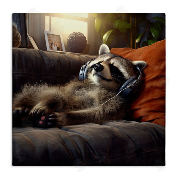 stupell industries Jim Baldwin | Raccoon Relaxing Headphones Wall Art