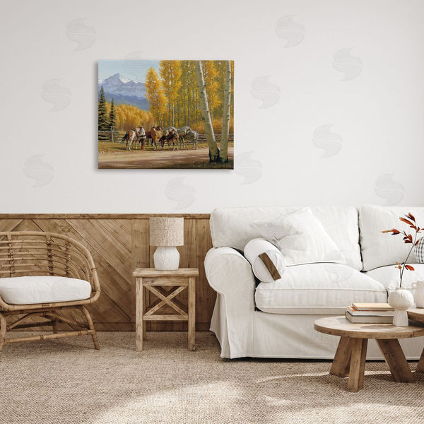 Stupell Industries Jimmy Dyer | Horses With Fall Foliage Wall Art