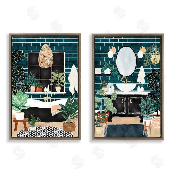 Stupell Industries JJ Design House LLC | Modern Bathroom With House Plants