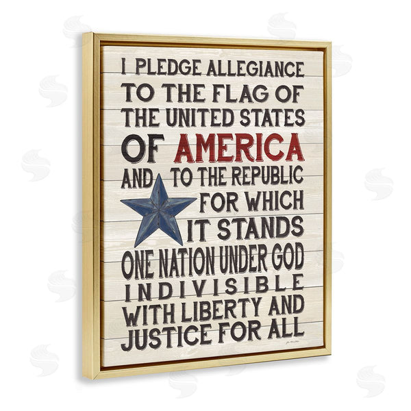 Stupell Industries Jo Moulton | Pledge Of Allegiance Patriotic