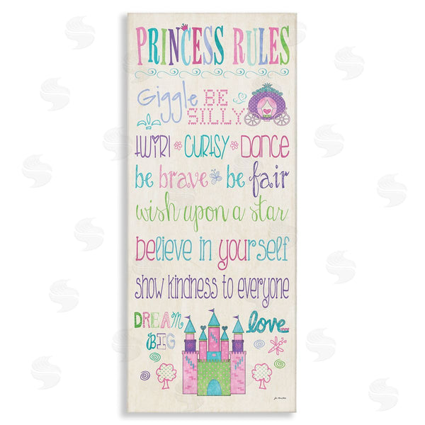stupell industries Jo Moulton | Princess Rules With Castle & Carriage
