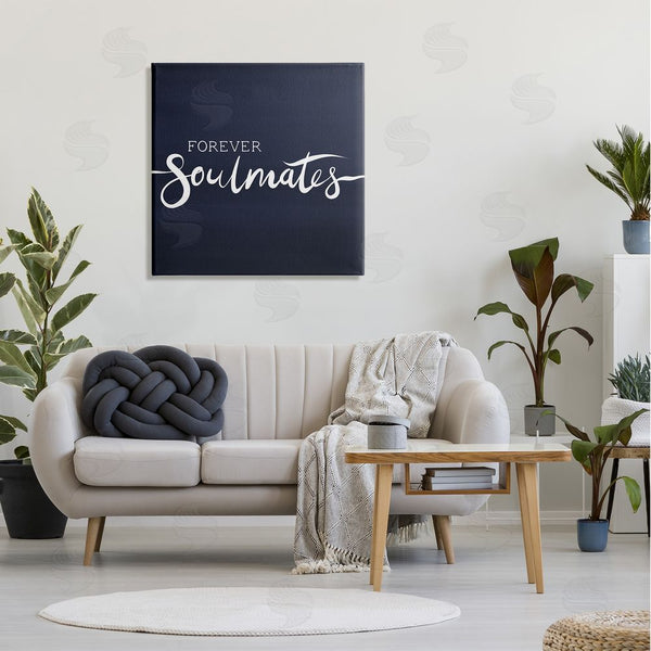 Stupell Industries Jo Taylor | Forever Soulmates Love Phrase Blue Gradient Background Wall Art